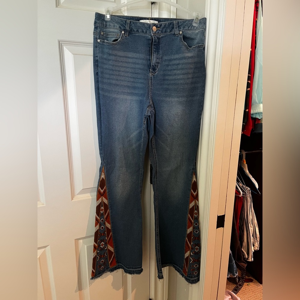 Embroidered Blue Jeans